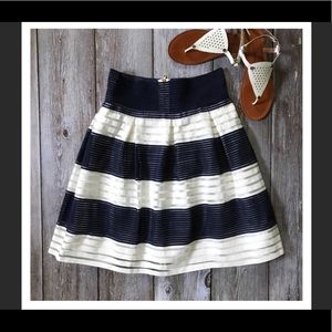 White and Navy Skirt